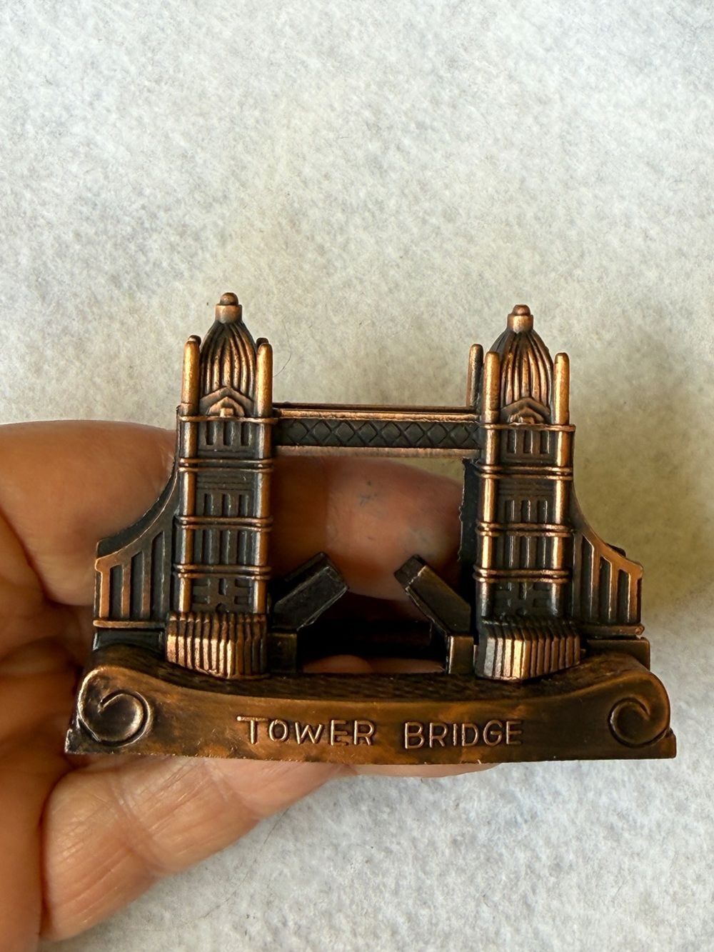 Tower Bridge London Souvenir Pencil Sharpener Bronze Tone Die Cast Collectible